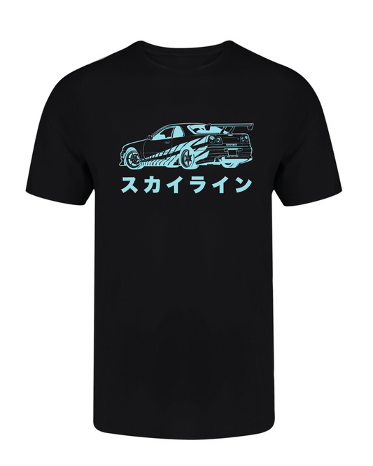 Camiseta Skyline JDM – Estilo Retro Japonés