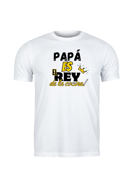 Camiseta de manga corta - papá es el rey de la cocina -