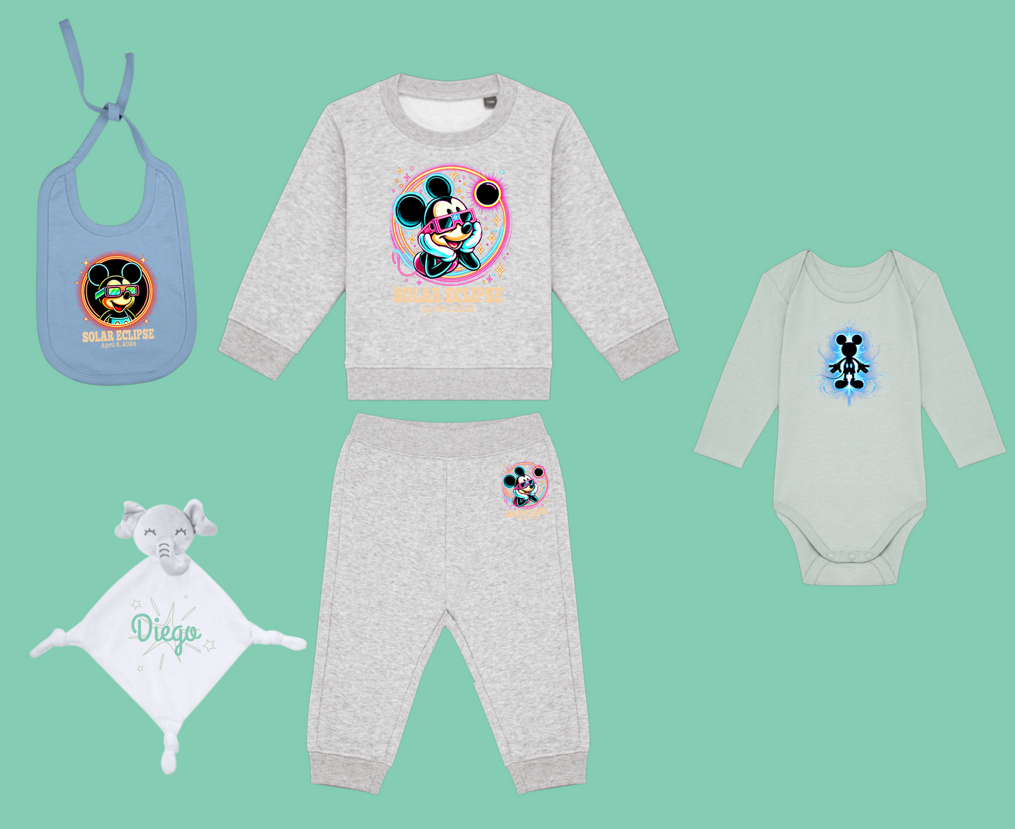 Pack bebé personalizado - 5 piezas -