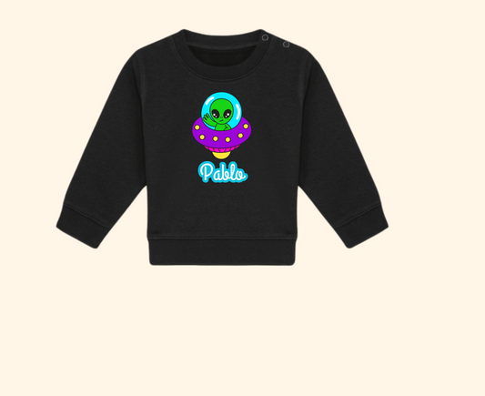 Sudadera infantil - Diseño alien en nave espacial