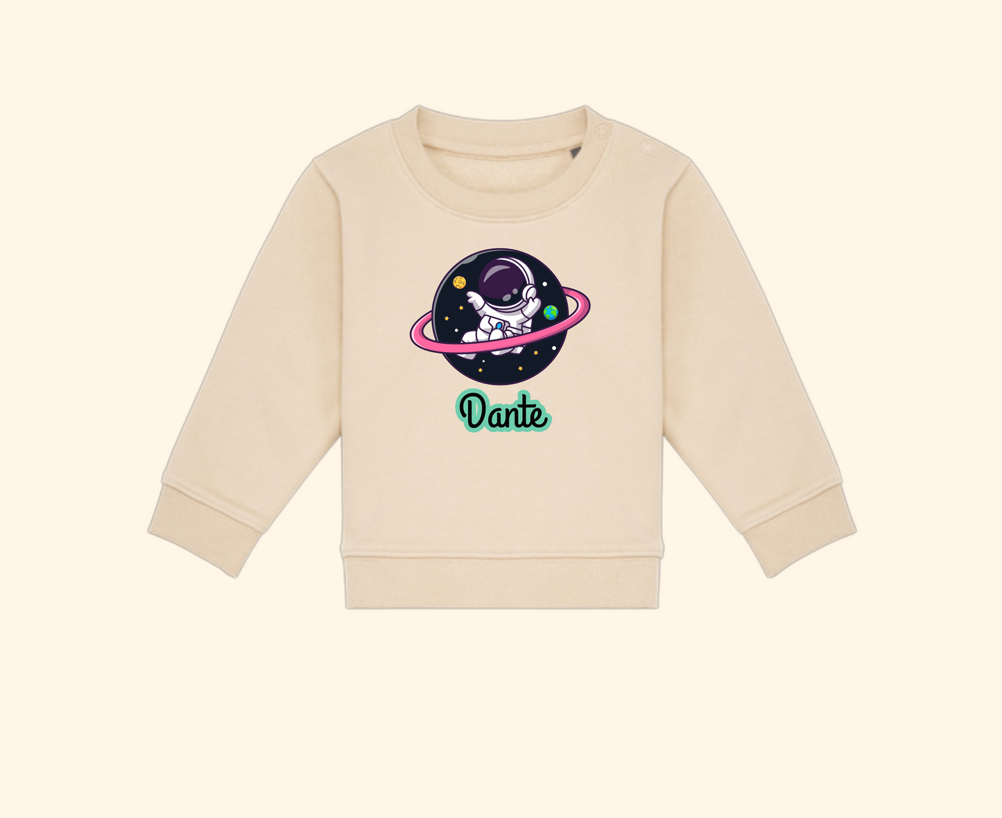 Sudadera infantil - Diseño Astronauta y nombre - Personalizada