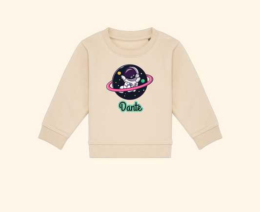 Sudadera infantil - Diseño Astronauta y nombre - Personalizada