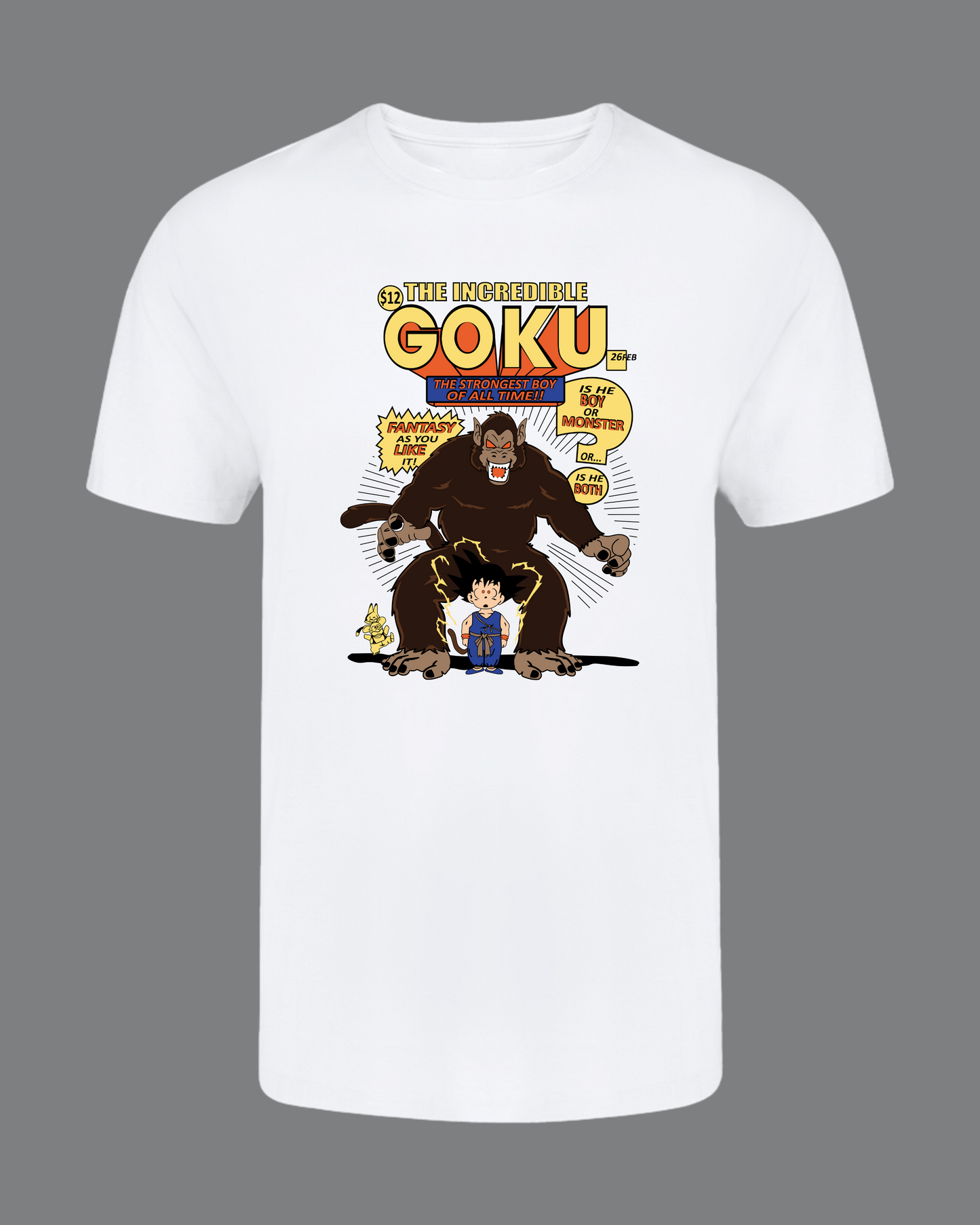 Camiseta "The Incredible Goku" - Estilo Retro Comic
