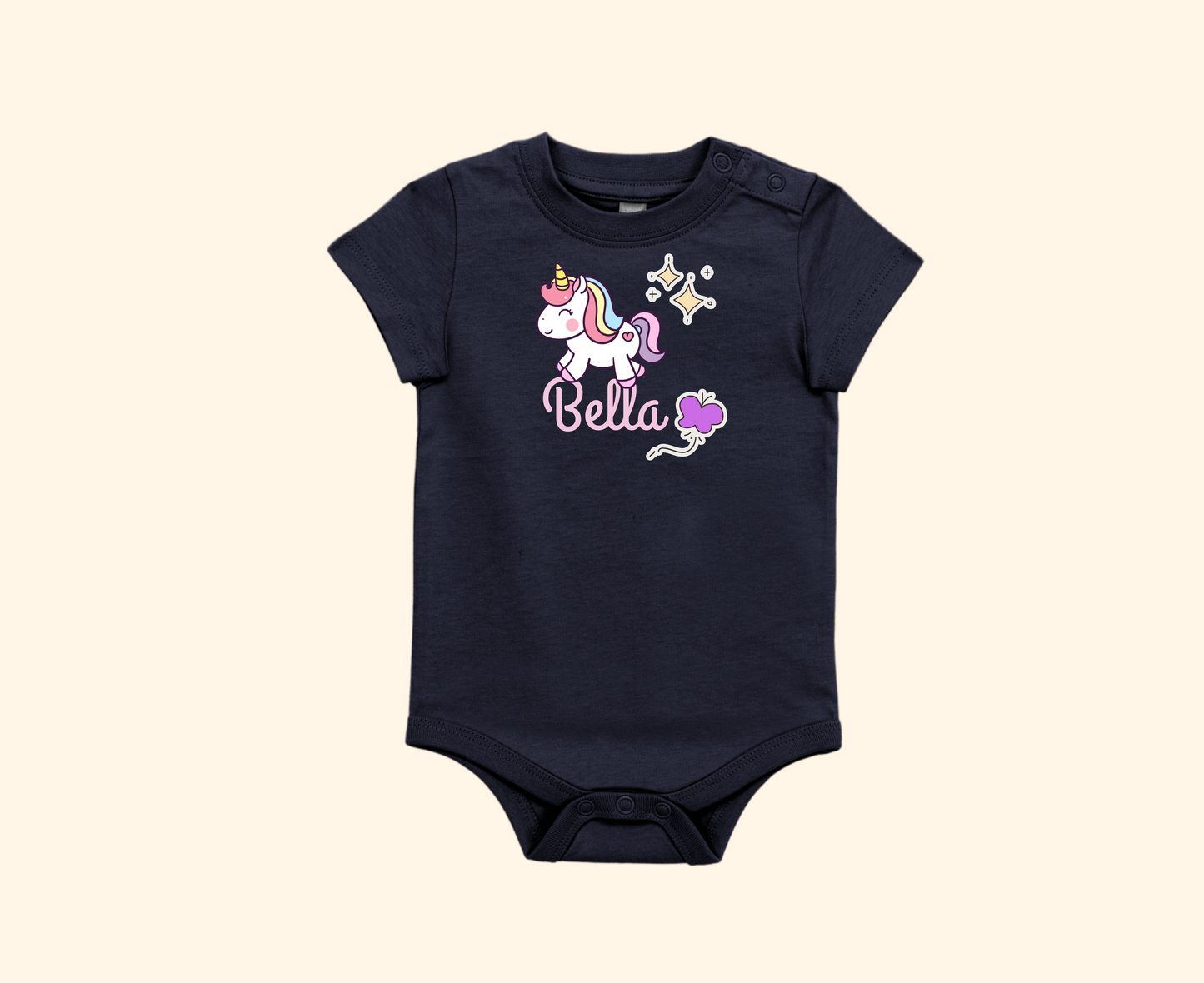 body personalizado con unicornio y nombre