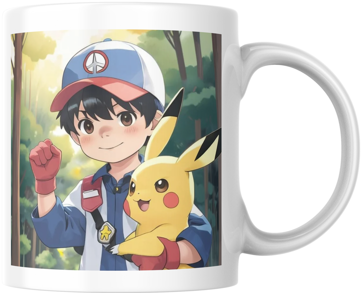 Taza Personalizada con Tu Cara y Ash Ketchum | ¡Conviértete en un Maestro Pokémon!