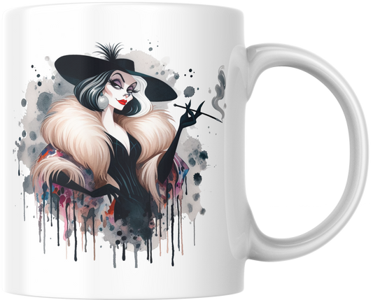 Taza Cruella de Vil - Belleza y Maldad en Cada Taza