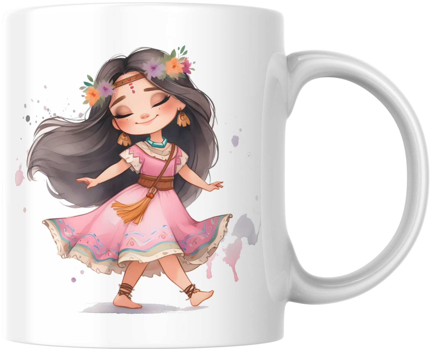 Taza de Pocahontas - Pequeña Soñadora | "Sigue tu propio camino, siempre"
