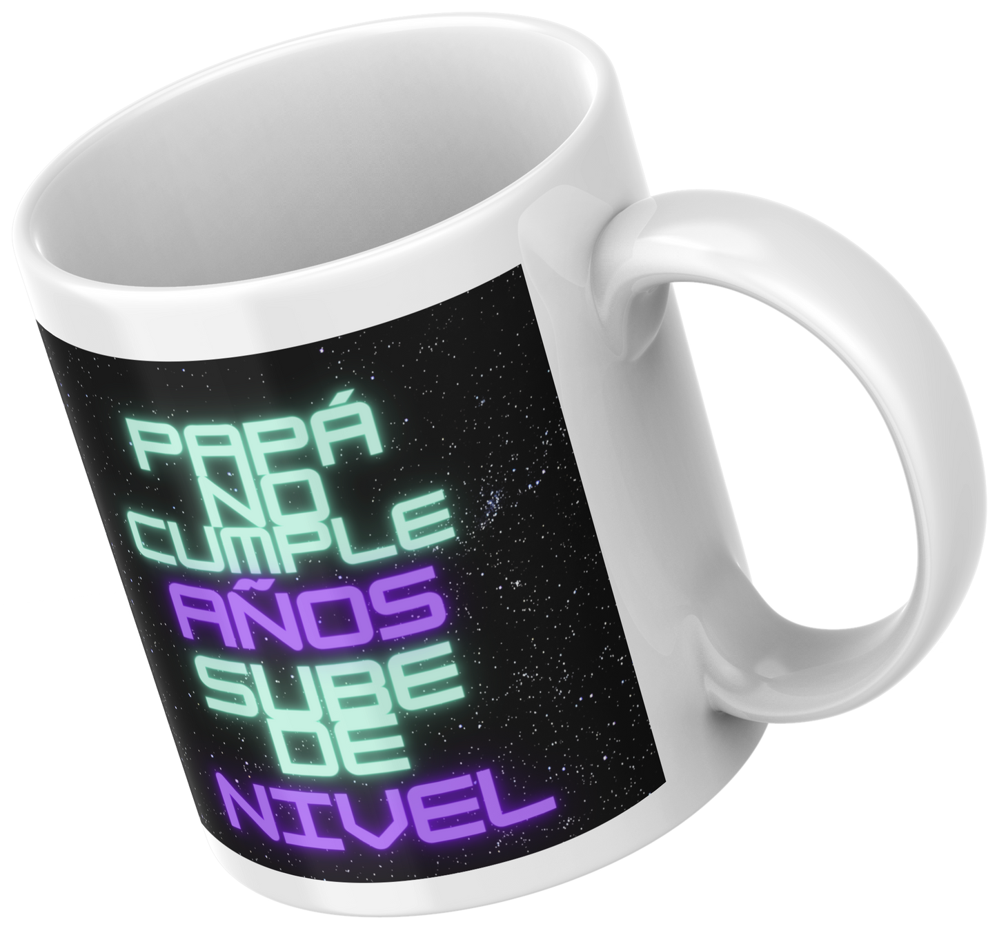 Taza personalizada "Papá no cumple años sube de nivel"