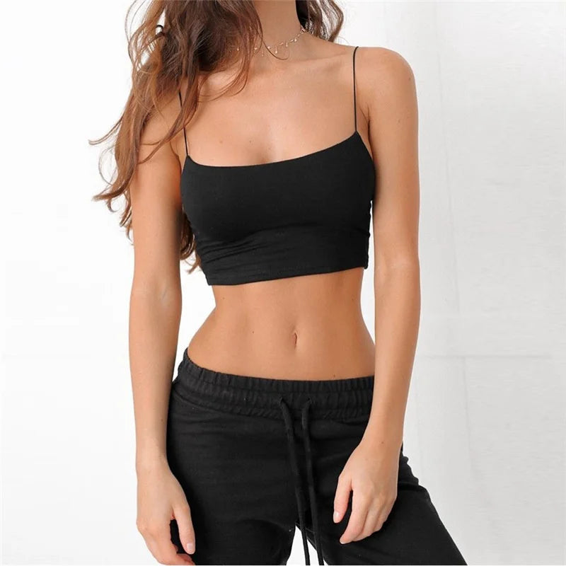 🔥 Crop Top Corto con Tirantes – Estilo Sexy & Fit | Verano 2025