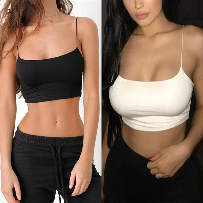 🔥 Crop Top Corto con Tirantes – Estilo Sexy & Fit | Verano 2025