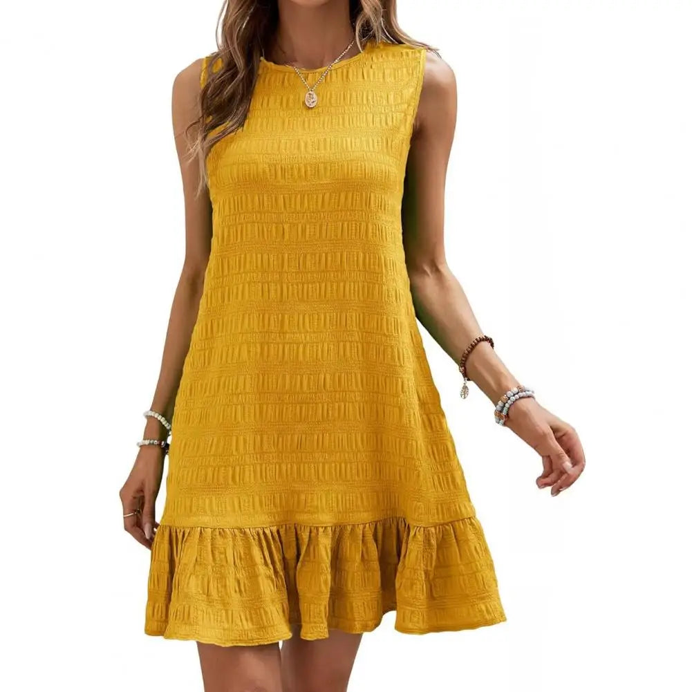👗 Vestido Mini con Volantes – Estilo Romántico y Chic
Fresco, coqueto y cómodo. Este vestido corto con corte A-line y volantes plisados en el bajo es ideal para un look de verano moderno, relajado y con estilo.
Su cue