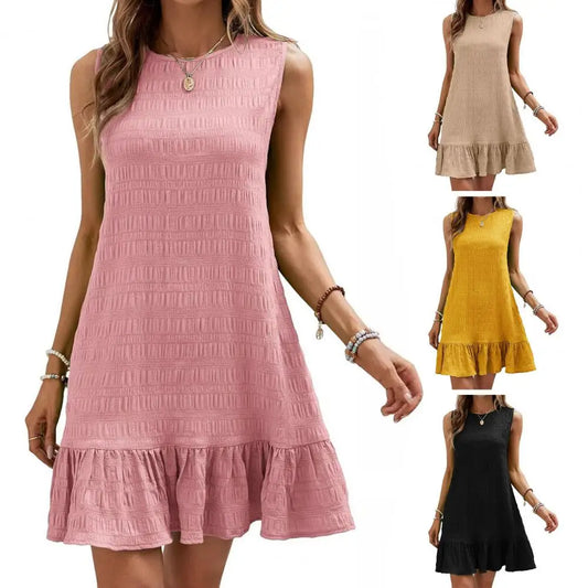 👗 Vestido Mini con Volantes – Estilo Romántico y Chic
Fresco, coqueto y cómodo. Este vestido corto con corte A-line y volantes plisados en el bajo es ideal para un look de verano moderno, relajado y con estilo.
Su cue