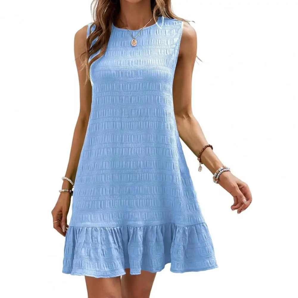 👗 Vestido Mini con Volantes – Estilo Romántico y Chic
Fresco, coqueto y cómodo. Este vestido corto con corte A-line y volantes plisados en el bajo es ideal para un look de verano moderno, relajado y con estilo.
Su cue