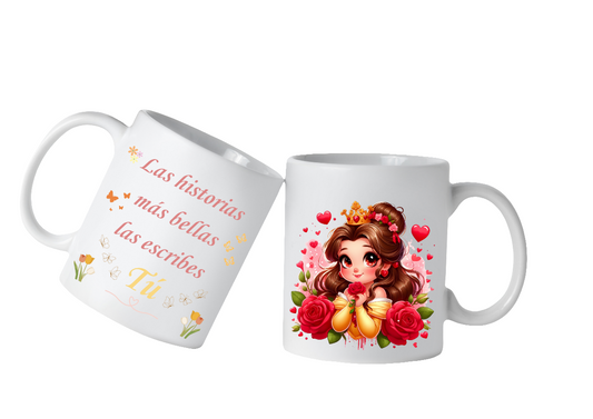 Taza de Bella - Pequeña Soñadora | "Las historias más bellas las escribes tú"