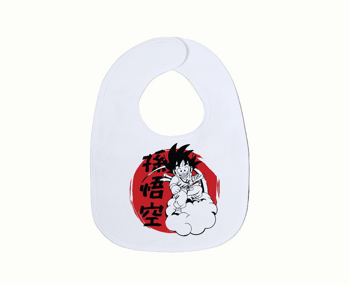babero de Goku  ¡El pequeño Saiyan sobre la Nube Kinton! ☁️⚡