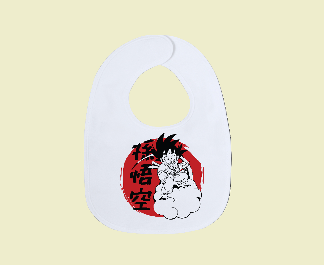 babero de Goku  ¡El pequeño Saiyan sobre la Nube Kinton! ☁️⚡