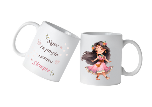 Taza de Pocahontas - Pequeña Soñadora | "Sigue tu propio camino, siempre"