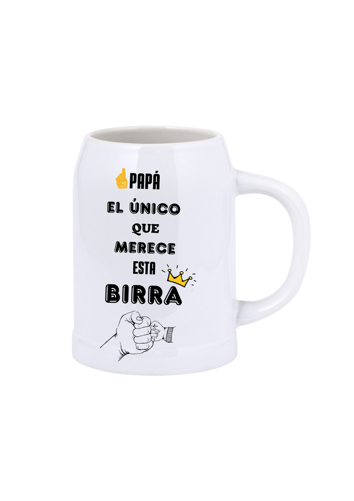 Jarra de cerveza papá es el único que merece esta birra