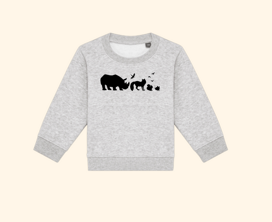 Sudadera infantil siluetas de animales