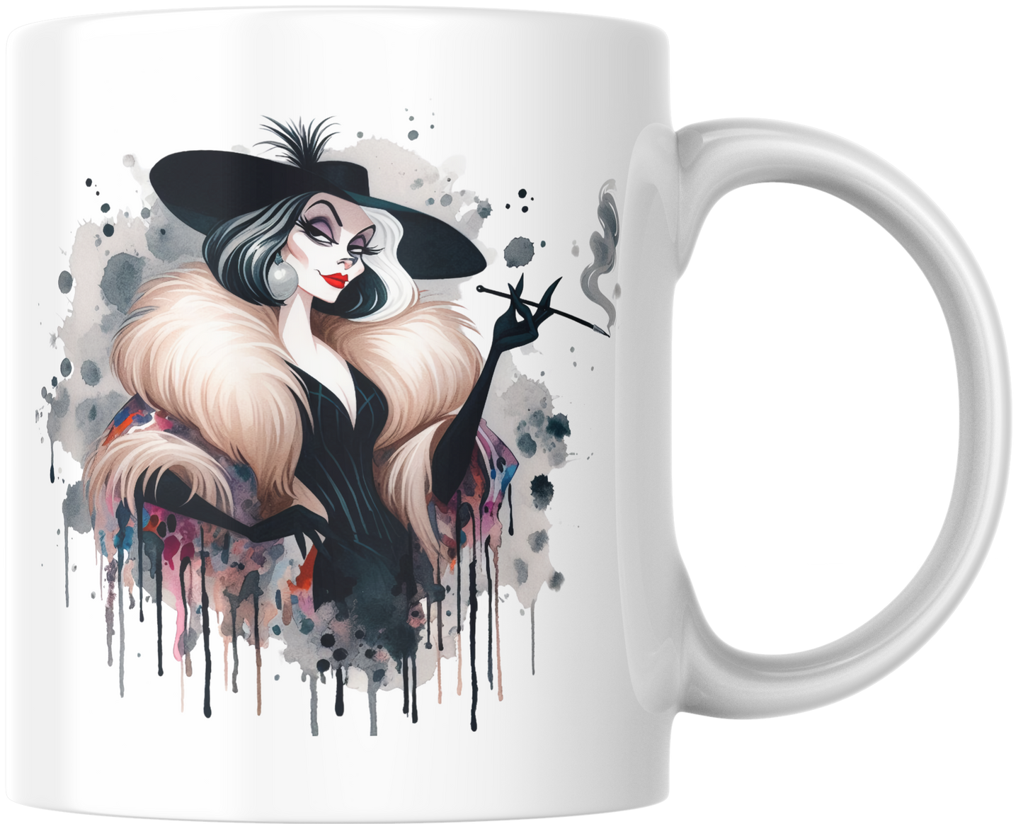 Taza Cruella de Vil - Belleza y Maldad en Cada Taza
